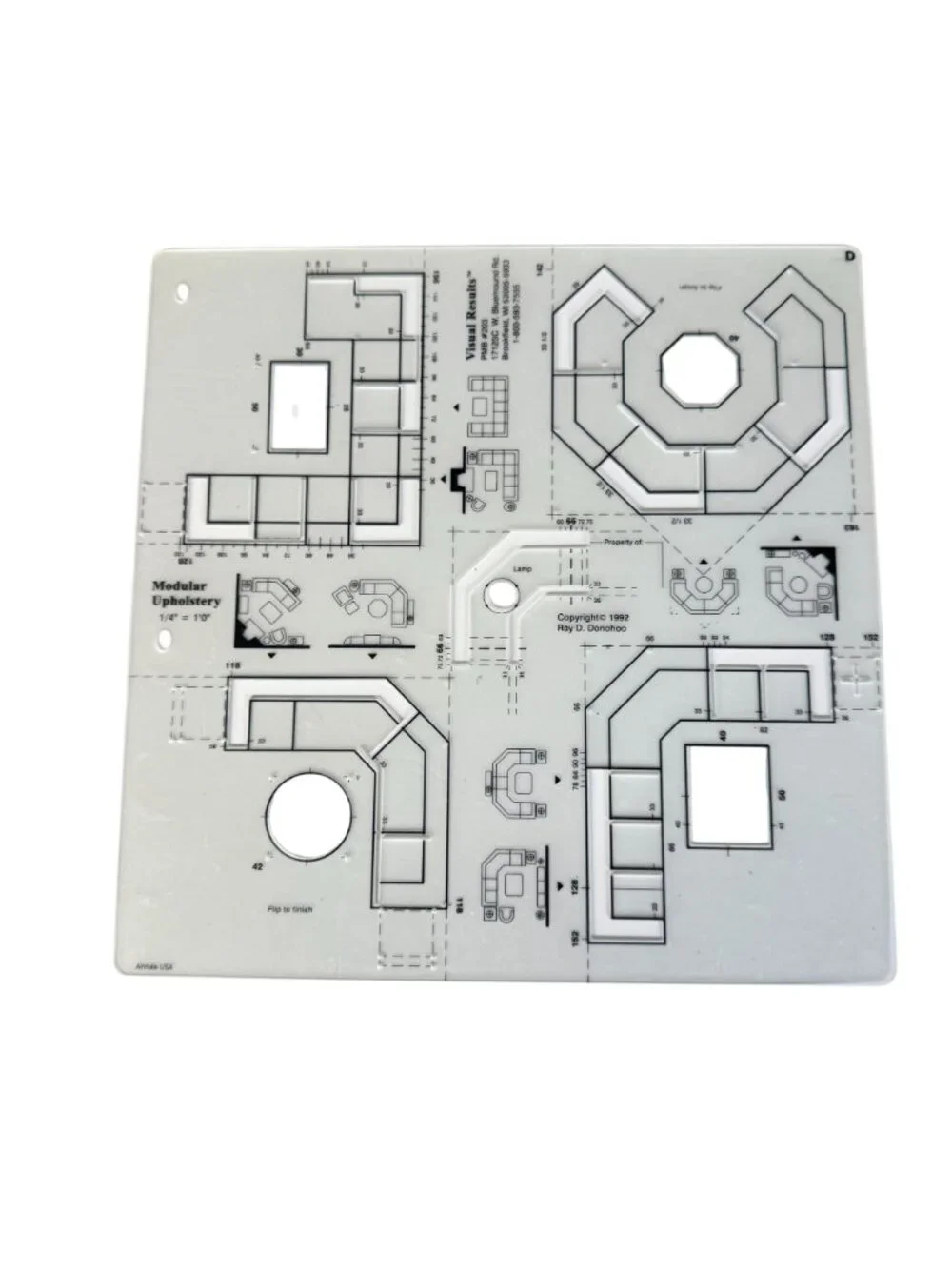 Architectural Drafting Furniture Stencils Set of 6 Ray Donohoo 1992 Upholstery